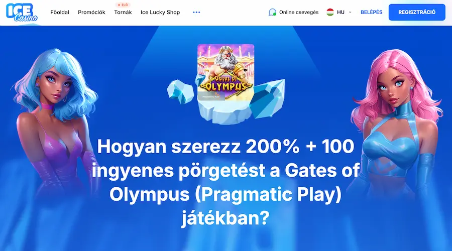 Ice Casino 100 ingyenes pörgetést