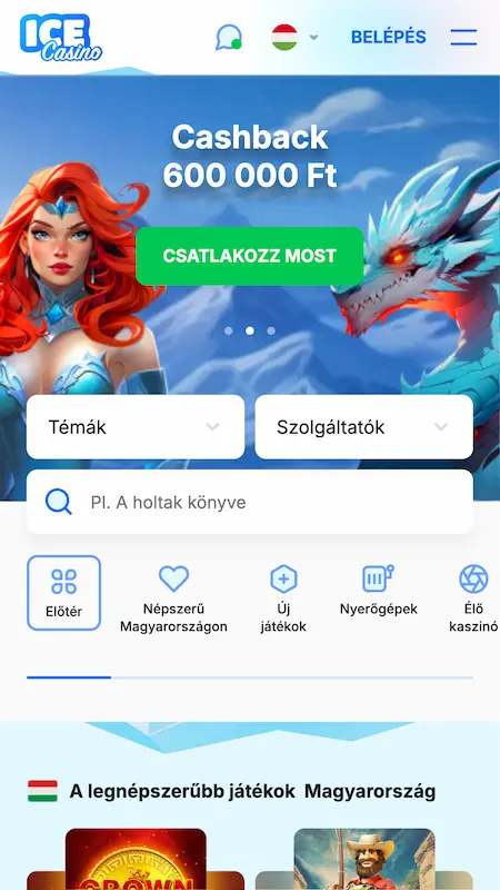 Ice Casino mobilalkalmazás